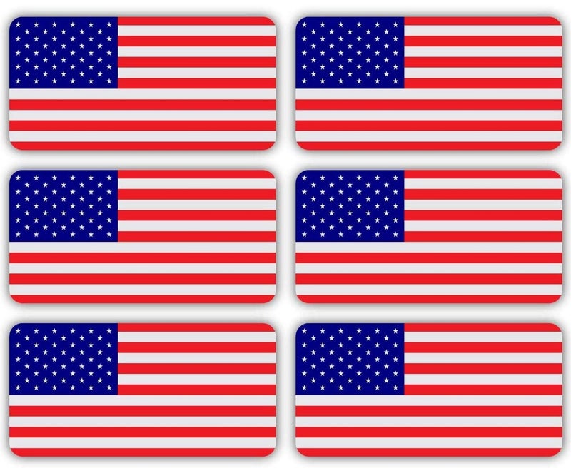 6 pcs Reflective USA Stealthy Flag Hard Hat Stickers, Black Ops Hardhat Decals | Tactical Morale Military Gear Labels | USA American Flag Helmet Toolbox